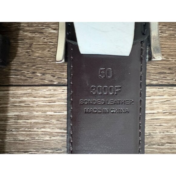 NEW MENS PLUS SIZE LEATHER BELTS SIZE 50 3 PCS. BROWN-BLACK REVERSIBLE READ!! - Picture 9 of 10